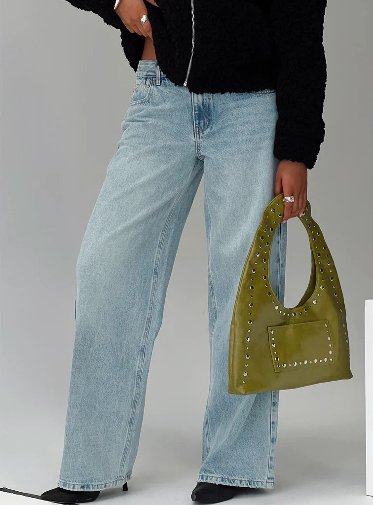 Edge Of Town Jeans Vintage Blue | Princess Polly US