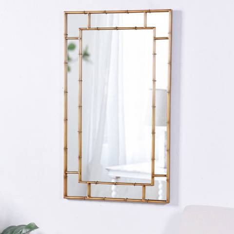 Cameron Antique Gold 23 3/4" x 39 1/2" Wall Mirror - #030D8 | Lamps Plus | Lamps Plus
