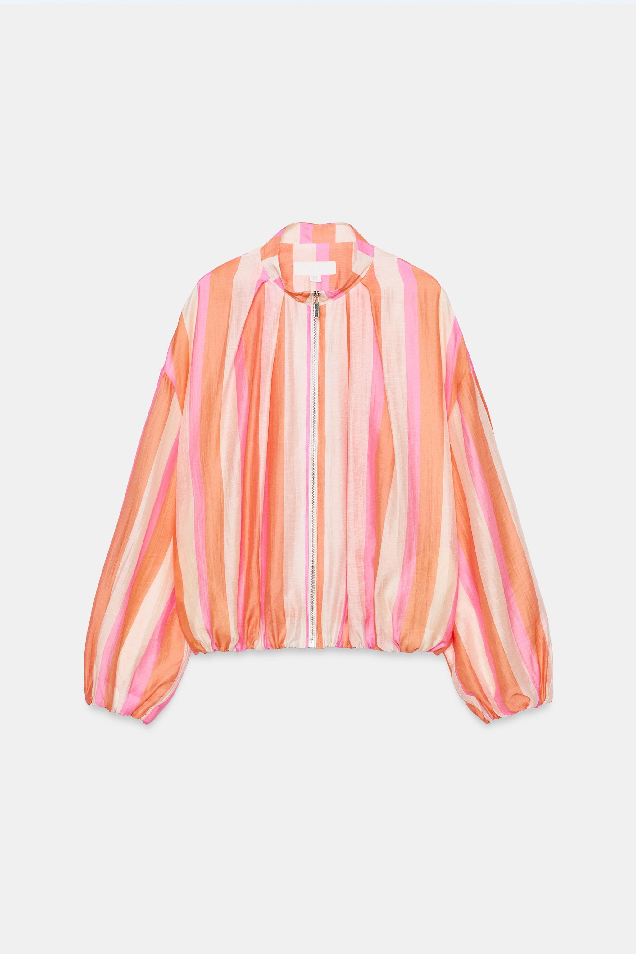 STRIPED BOMBER JACKET | Zara US