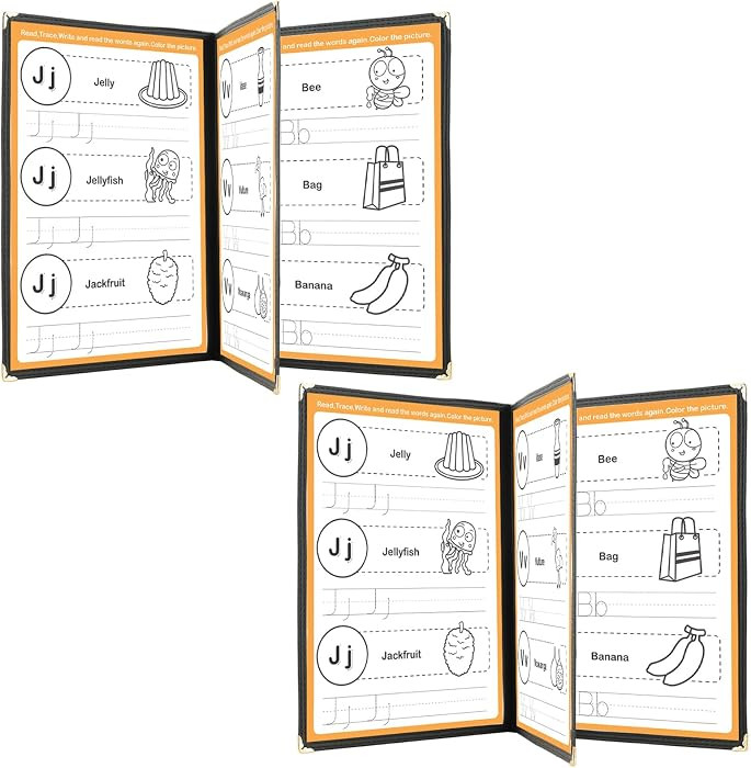 2PCS 8.5 x 11" Menu Covers, 3 Page 6 View Clear Morning Menu | Amazon (US)