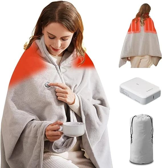 Zireot Heated Blanket Battery Operated,with Battery Pack,Cordless USB Heated Shawl,Outdoor Portab... | Walmart (US)