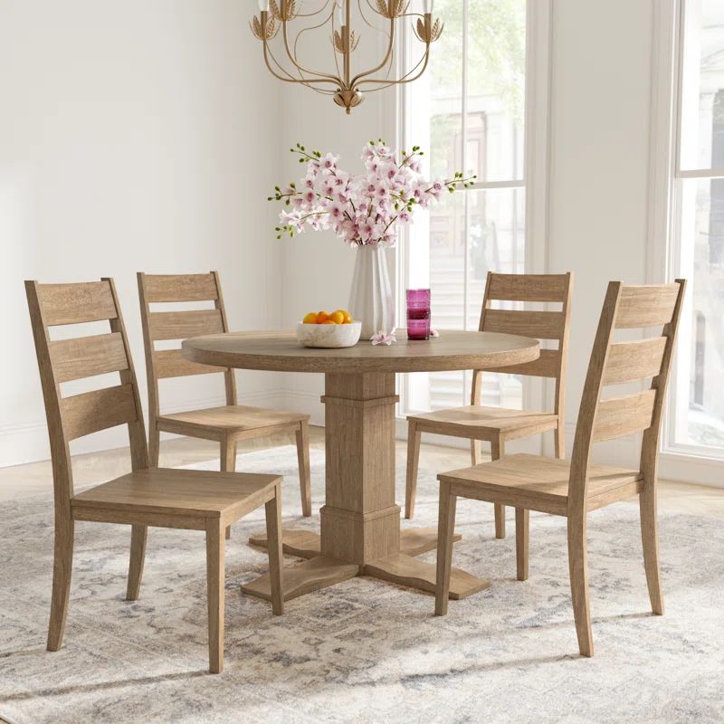 Hudson 5 - Piece Pedestal Dining Set | Wayfair North America