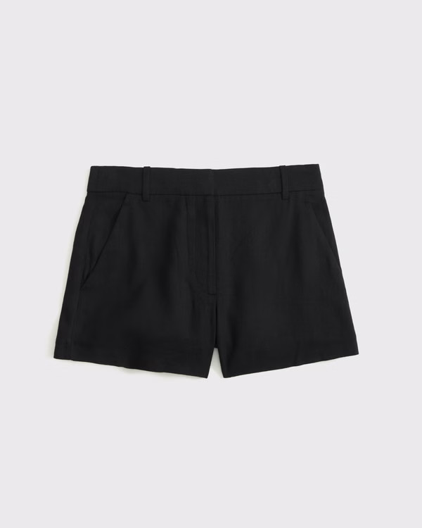 Women's A&F Sloane Tailored Linen-Blend Short | Women's Bottoms | Abercrombie.com | Abercrombie & Fitch (US)