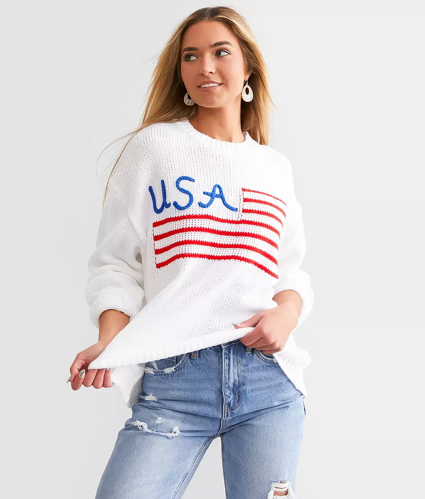 USA Flag Sweater | Buckle