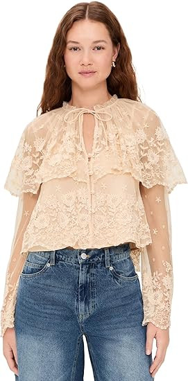 Sea Women's Bronte Embroidered Long Sleeve Top | Amazon (US)