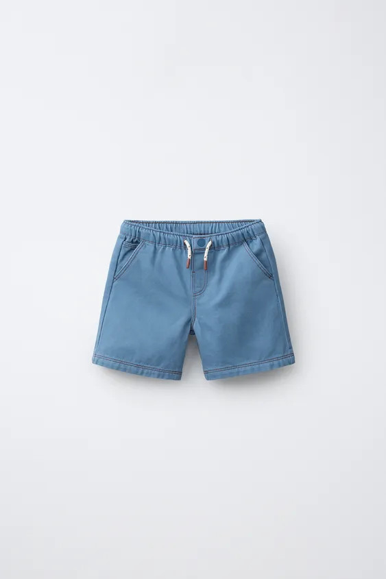 CONTRAST STITCHING SHORTS | Zara US