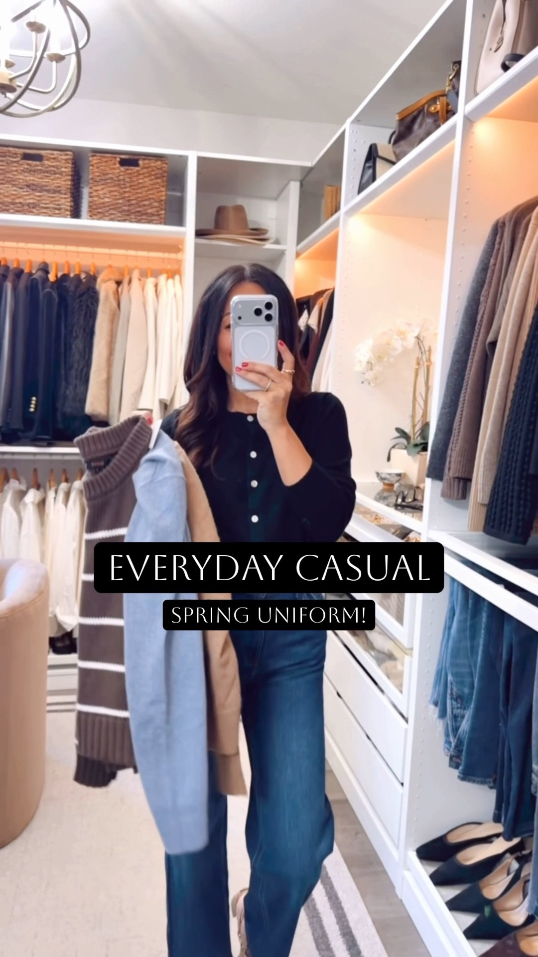 Easy everyday casual looks to wear on repeat this spring! Everything TTS
The long jeans are the Bella Wide Leg, I’m wearing them in a 32-inch inseam.. perfect with heels. 

@Quince #quincepartner @shop.LTK #shop.ltk #liketkit 

#LTKootd #LTKOver40