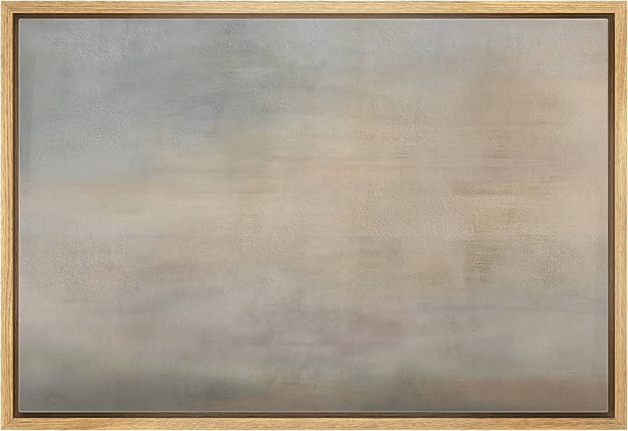 SIGNLEADER Framed Canvas Print Wall Art Pastel Grunge Brown Sky Landscape Abstract Shapes Illustr... | Amazon (US)