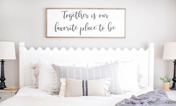 Bedroom Wall Decor | Together is Our Favorite Place to be Sign | Together is My Favorite Place | Mas | Etsy (US)