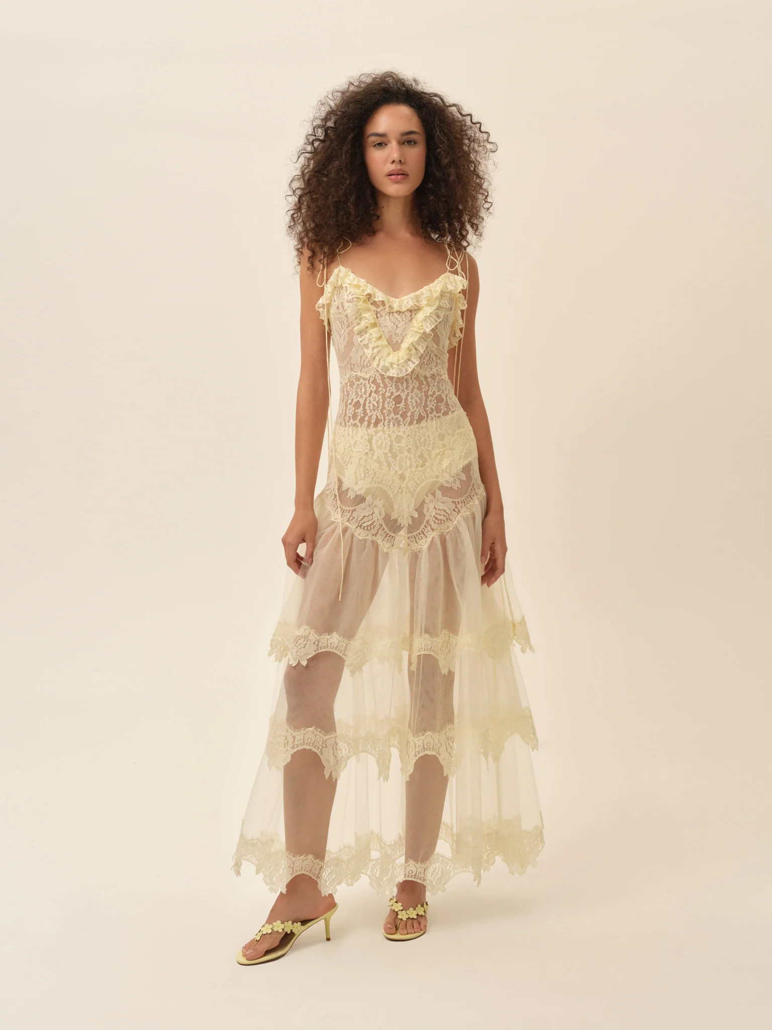 Adeline Lace Maxi Dress — Vintage Cream | For Love & Lemons