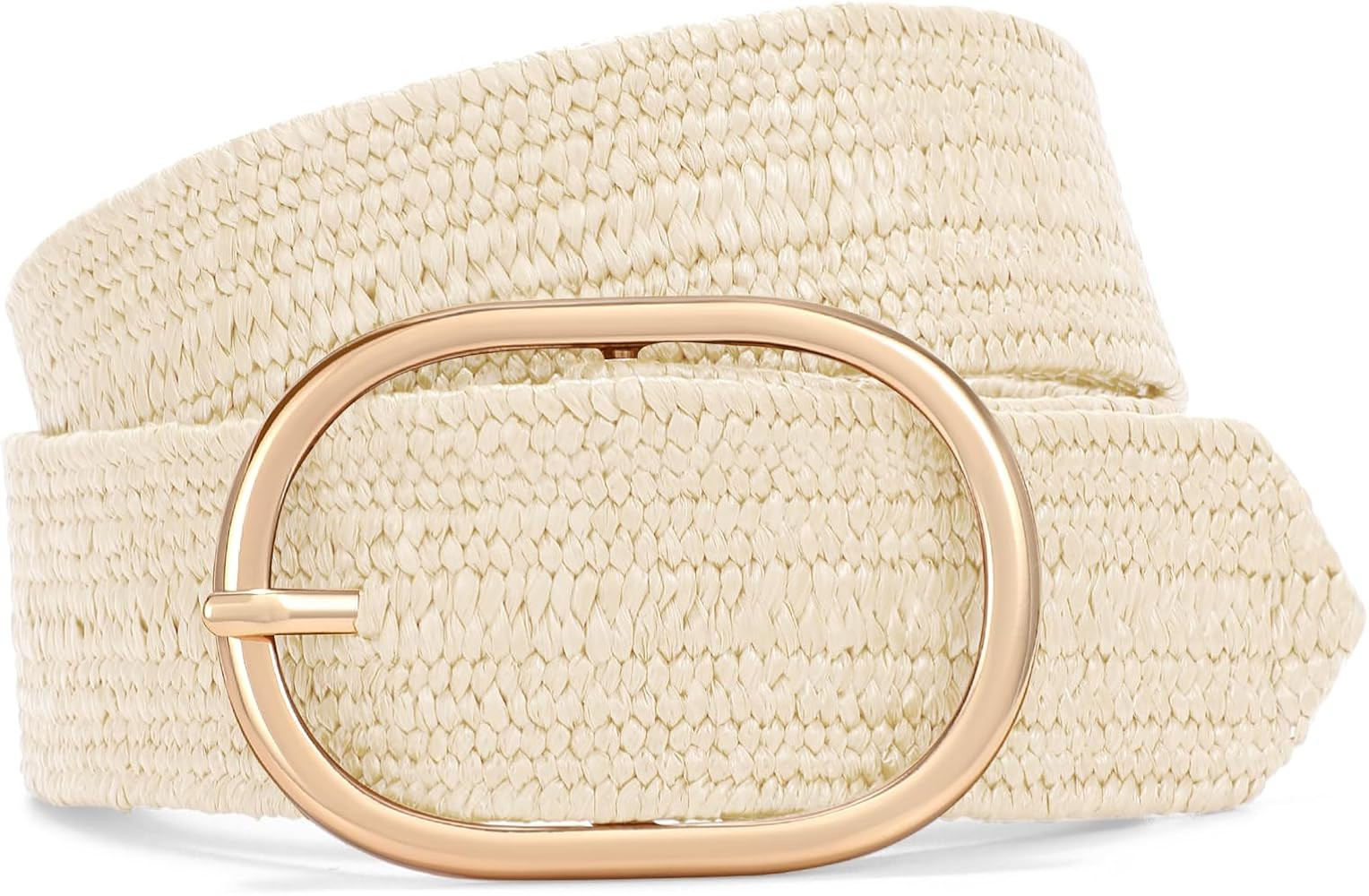 XZQTIVE Straw Woven Belt for Women Stretch Elastic Braided Waist Belt Fashion Boho Dress Belt Raf... | Amazon (US)