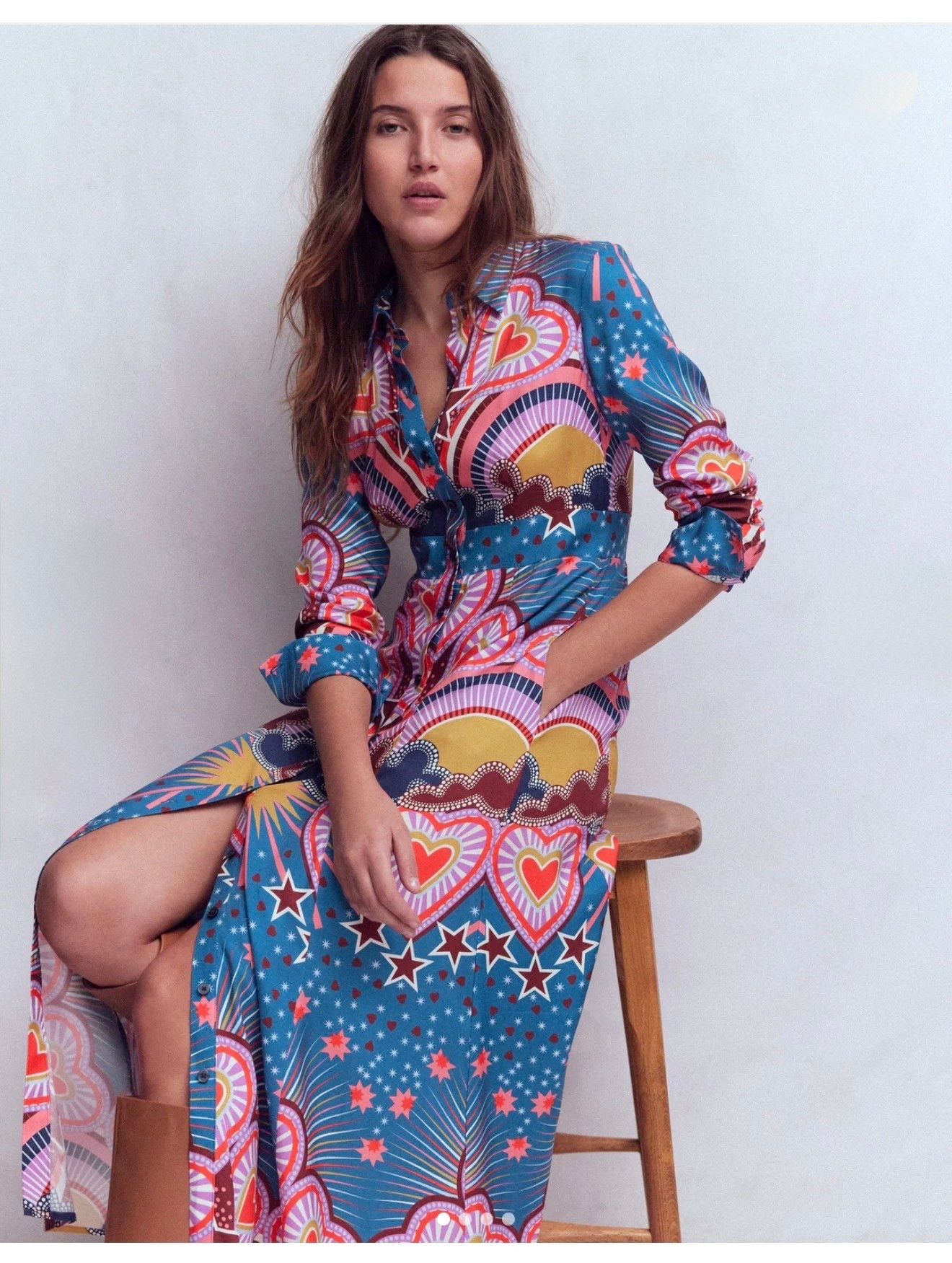 Empire Hotched Shirt Dress
Multi, Starburst Heart

Make a winter style statement with this fabulous 100% cotton shirt dress. The maxi length, colourful print and empire waistline will help reel in oodles compliments at brunch with the girls. While the heart print arrives just in time for romantic Valentine's Day date nights

#LTKWorkwear #LTKSeasonal #LTKTravel