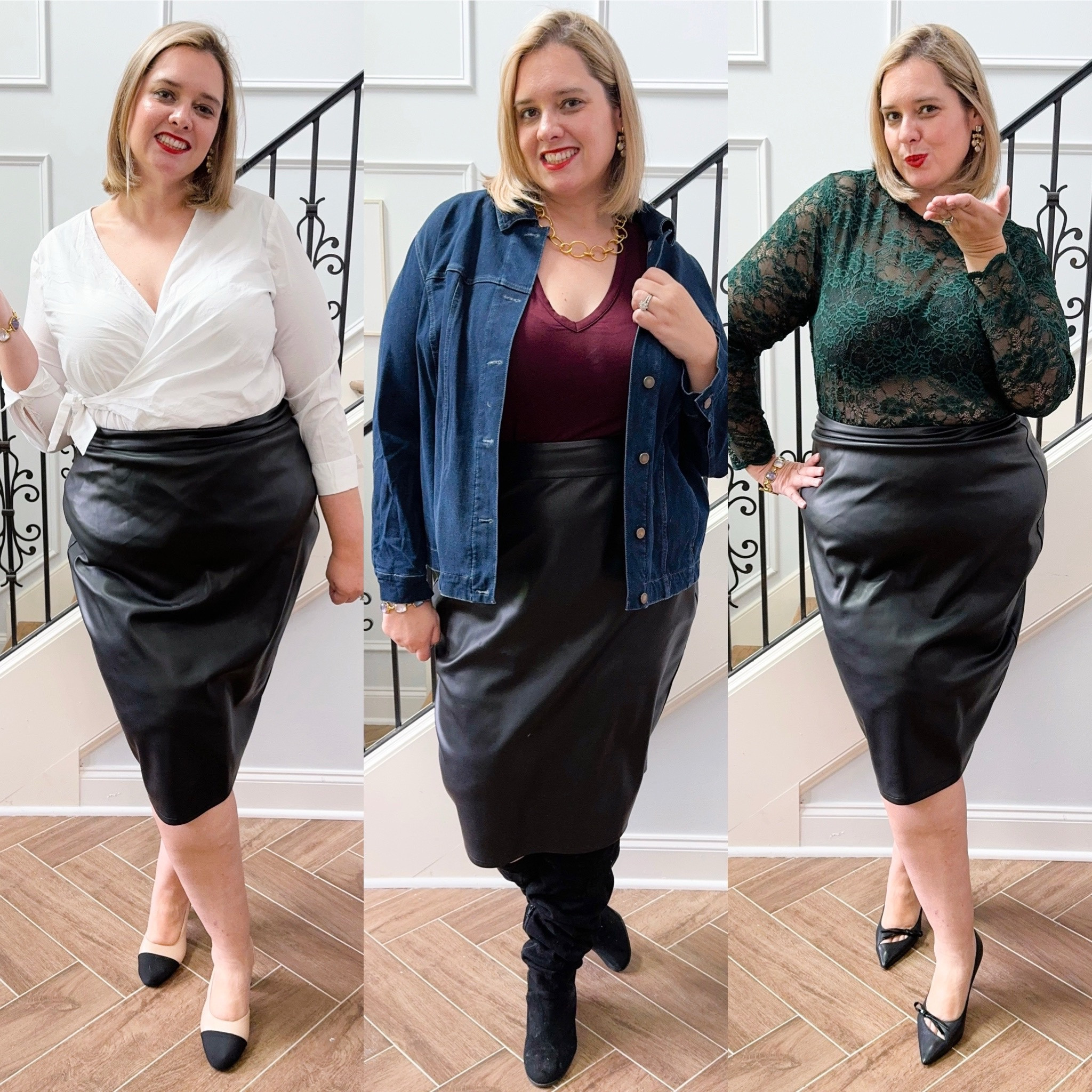 One Faux Leather skirt, three ways to wear it for work, weekend hangouts and date night. Use code INFS-AMBAMANDA to save 10% on these looks 

#LTKPlusSize #LTKStyleTip #LTKWorkwear