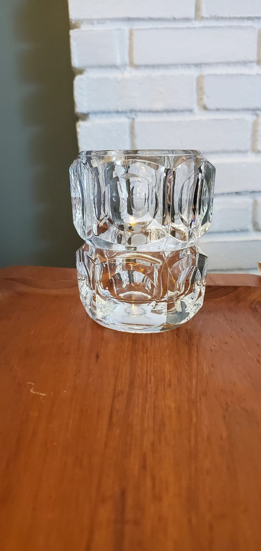 Late 20th Century Crystal Bullseye Style Vase From Czech Republic | Etsy (US)