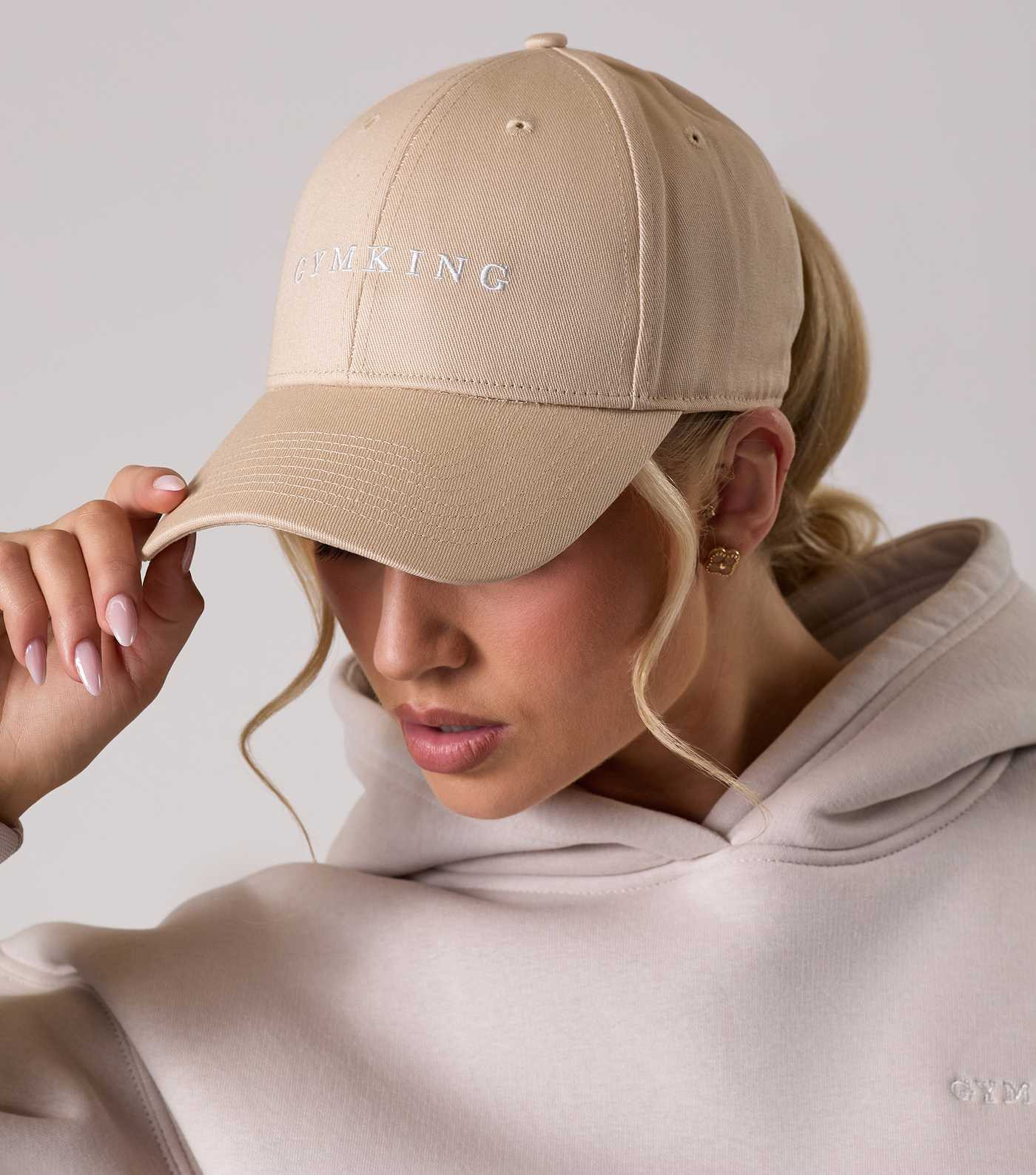 Gym King Cream Logo Embroidered Cap | New Look | New Look (UK)