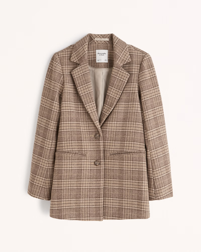 Wool-Blend Blazer Coat | Abercrombie & Fitch (US)