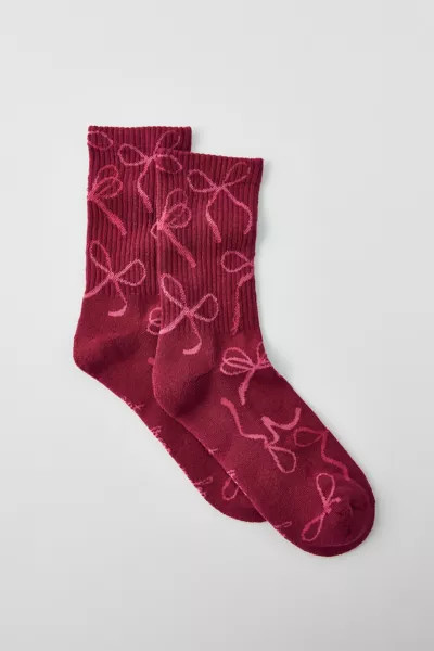 Bow Print Crew Sock | Urban Outfitters (US and RoW)