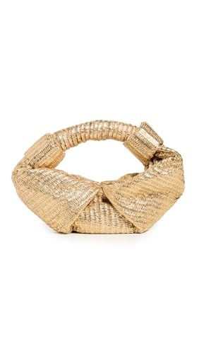SIMONMILLER Women's Metallic Raffia Lopsy Bag, Gold/Natural, One Size: Handbags: Amazon.com | Amazon (US)