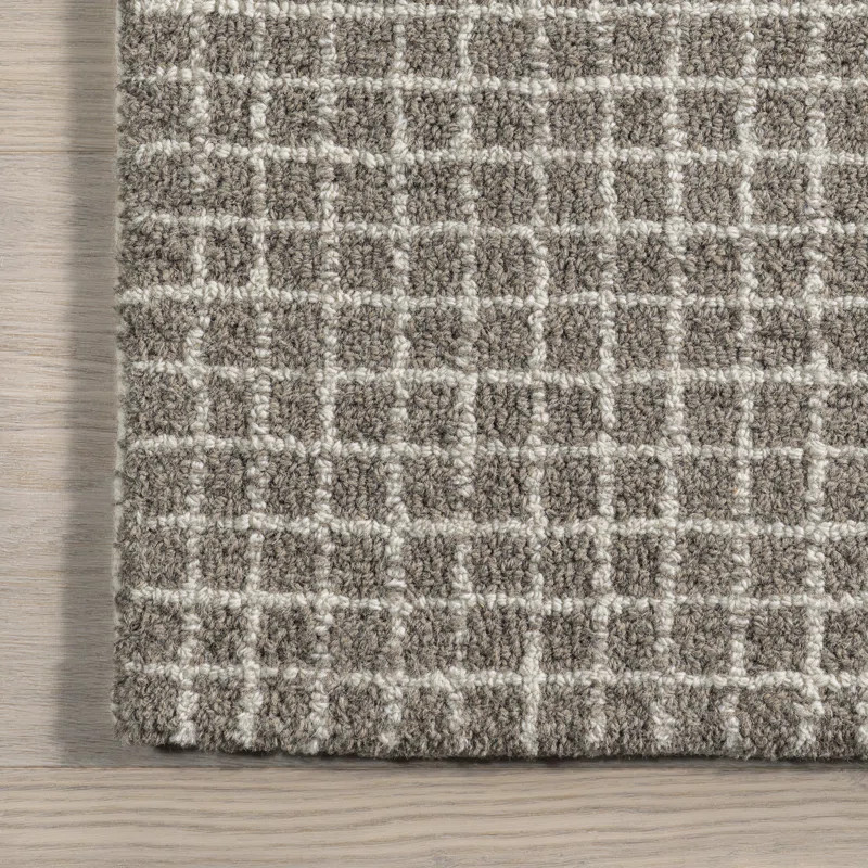 Katasha Checked Wool Area Rug | Wayfair North America