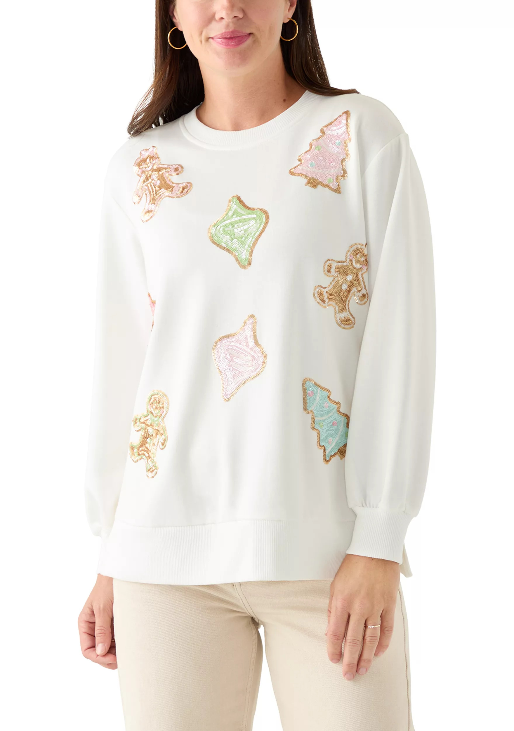 Women's Lakelyn Gingerbread Cookies Sweatshirt | Belk