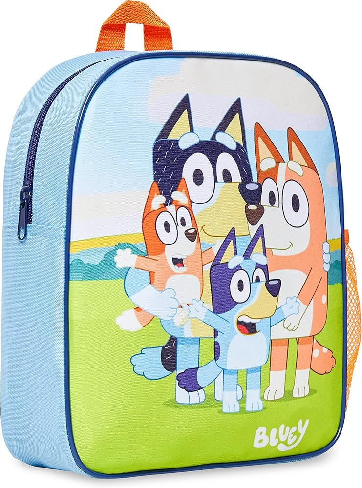 Bluey Backpack, Kids Backpack with Spacious Interior and Mesh Side Pockets, Cute Kids and Toddler... | Amazon (US)
