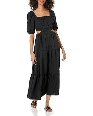 The Drop Women's Anaya Square-Neck Cutout Tiered Maxi Dress | Amazon (US)