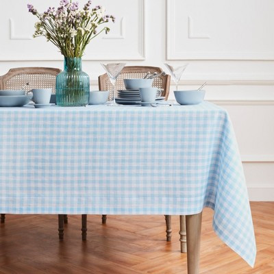 Solino Home Linen Gingham Check Blue Bell Tablecloth 60 x 108 Inches for Dining Table, Holiday and Everyday Table Decor | Target
