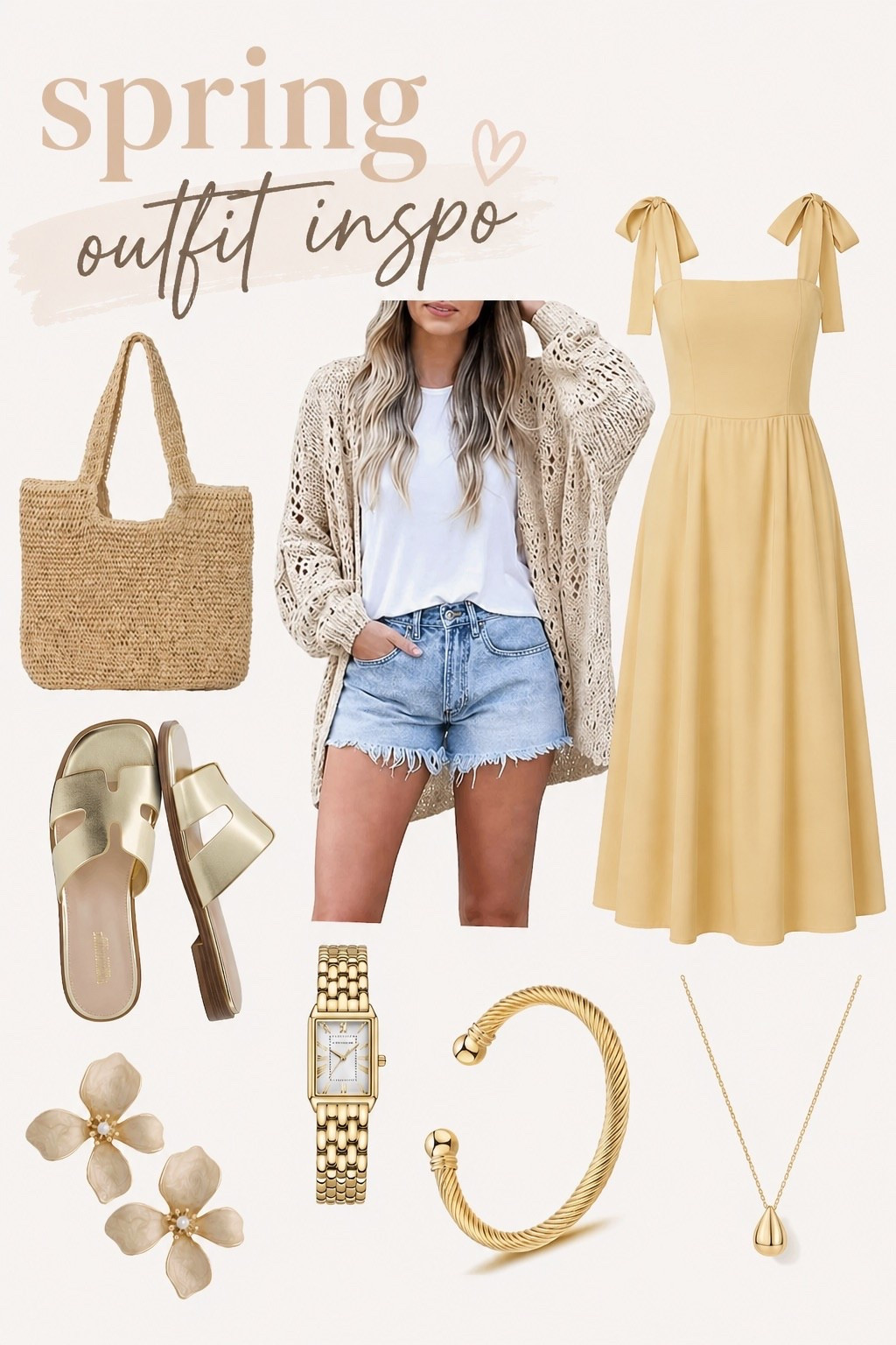 Spring outfit inspo with soft neutrals, gold accessories, and easy pieces you can mix and match 🌼 Perfect for brunch, vacation, or everyday spring style.

#LTKStyle #LTKFashion #SpringOutfit #NeutralStyle #SpringFashion #VacationOutfit #WomensStyle