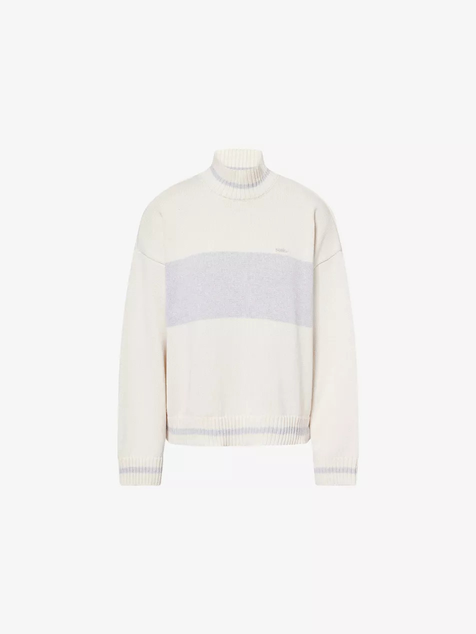 High-Neck Knitted Cotton-Blend Jumper | Selfridges