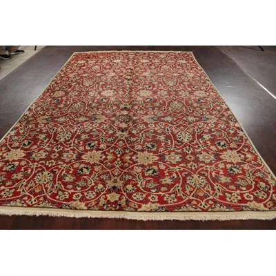 One-of-a-Kind Mitt Hand-Knotted 1960s 7'6" x 11'6" Wool Area Rug in Red | Wayfair North America