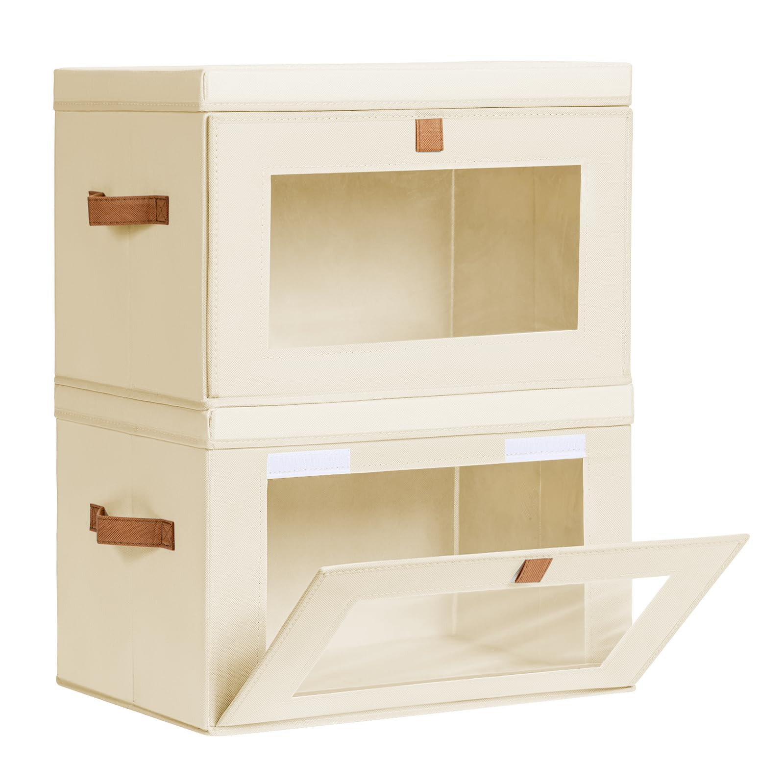 Large Closet Storage Organizer - Clothes Storage Bins with Handles & Window, Collapsible Decorati... | Amazon (US)