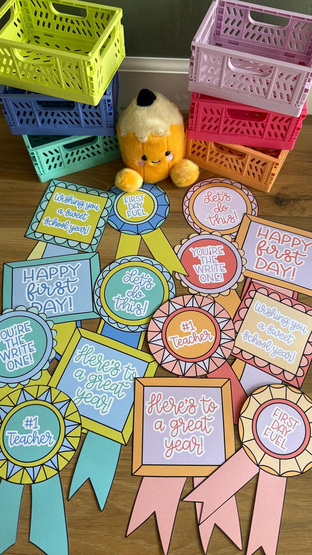 Back to School Teacher Gift Tags – First Day of School Printable Signs – 7 Designs in 2 Color... | Etsy (US)
