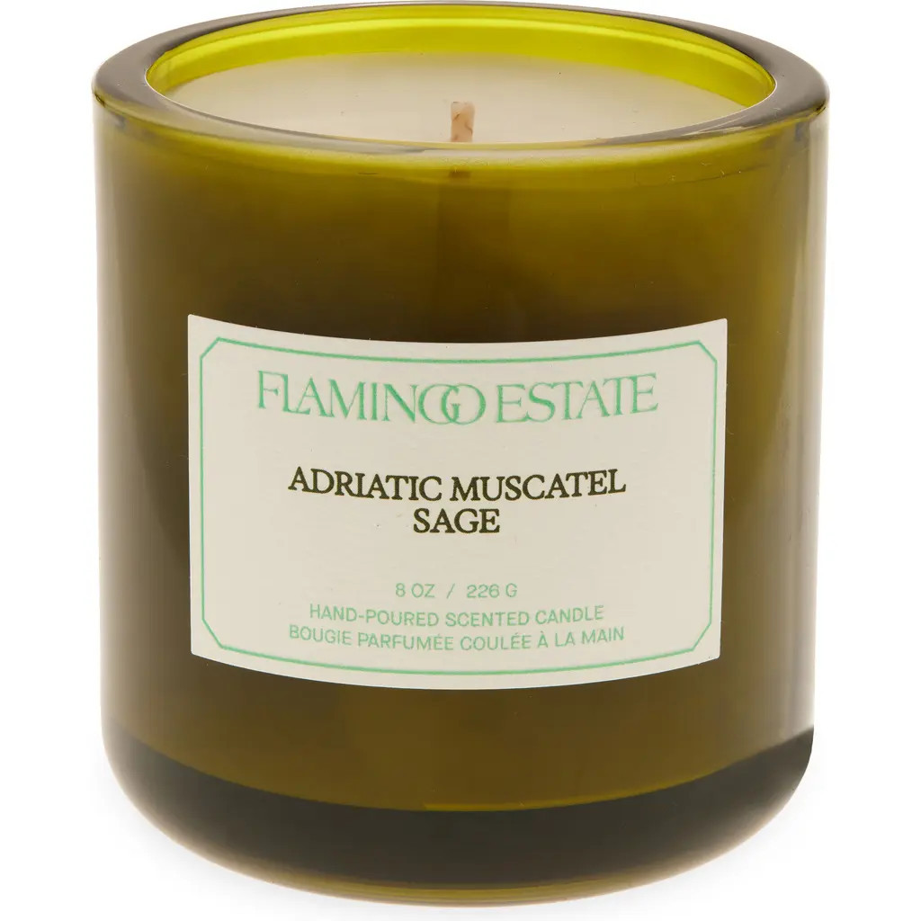 FLAMINGO ESTATE Adriatic Muscatel Sage Scented Candle in Green at Nordstrom | Nordstrom
