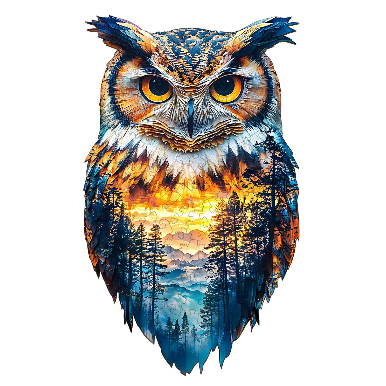 Wooden Jigsaw Puzzles, Forest Owl Wooden Puzzles for Adults with Unique Shape, Adult Jigsaw Puzzl... | Amazon (US)