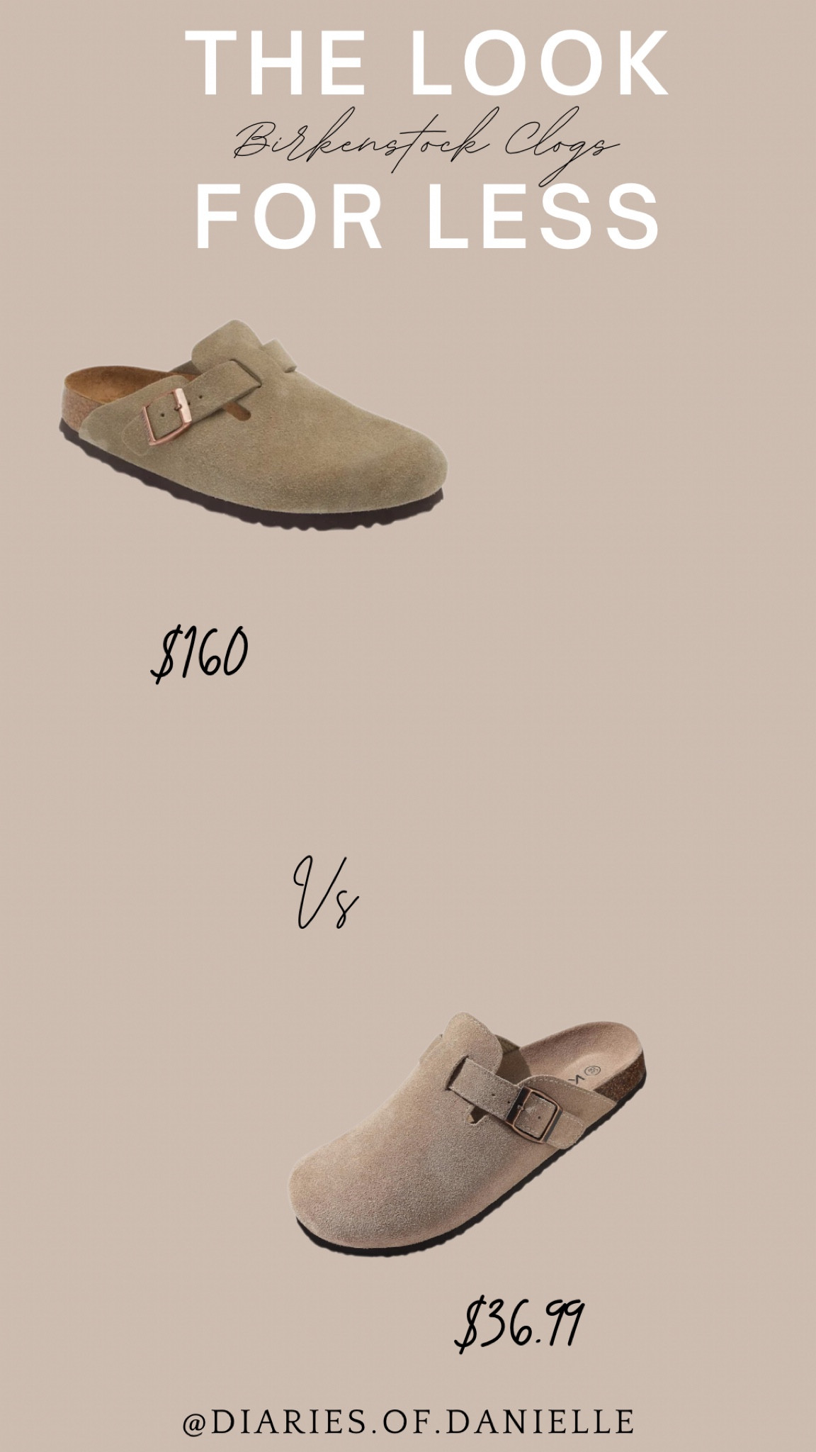 The look for less 💲 
Birkenstock clogs  $160 vs $36.99

Birkenstocks, clogs, look for less, Amazon, fall trends, fall shoes, casual outfits, everyday outfits

#LTKShoeCrush #LTKFindsUnder50 #LTKSeasonal