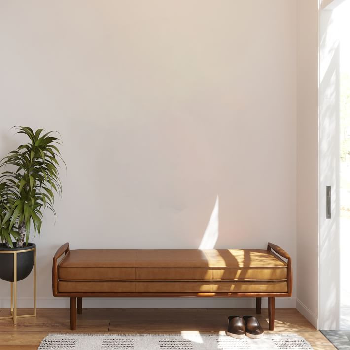 Nico Leather Bench | West Elm (US)