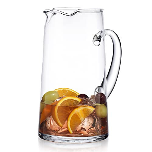Glass Water Pitcher with Spout – Elegant Serving Carafe for Water, Juice, Sangria, Lemonade, and Cocktails – Crystal-Clear Glass Beverage Pitcher. (31259) | Amazon (US)