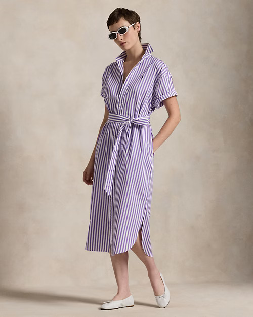 Belted Striped Cotton Shirtdress | Ralph Lauren (UK)