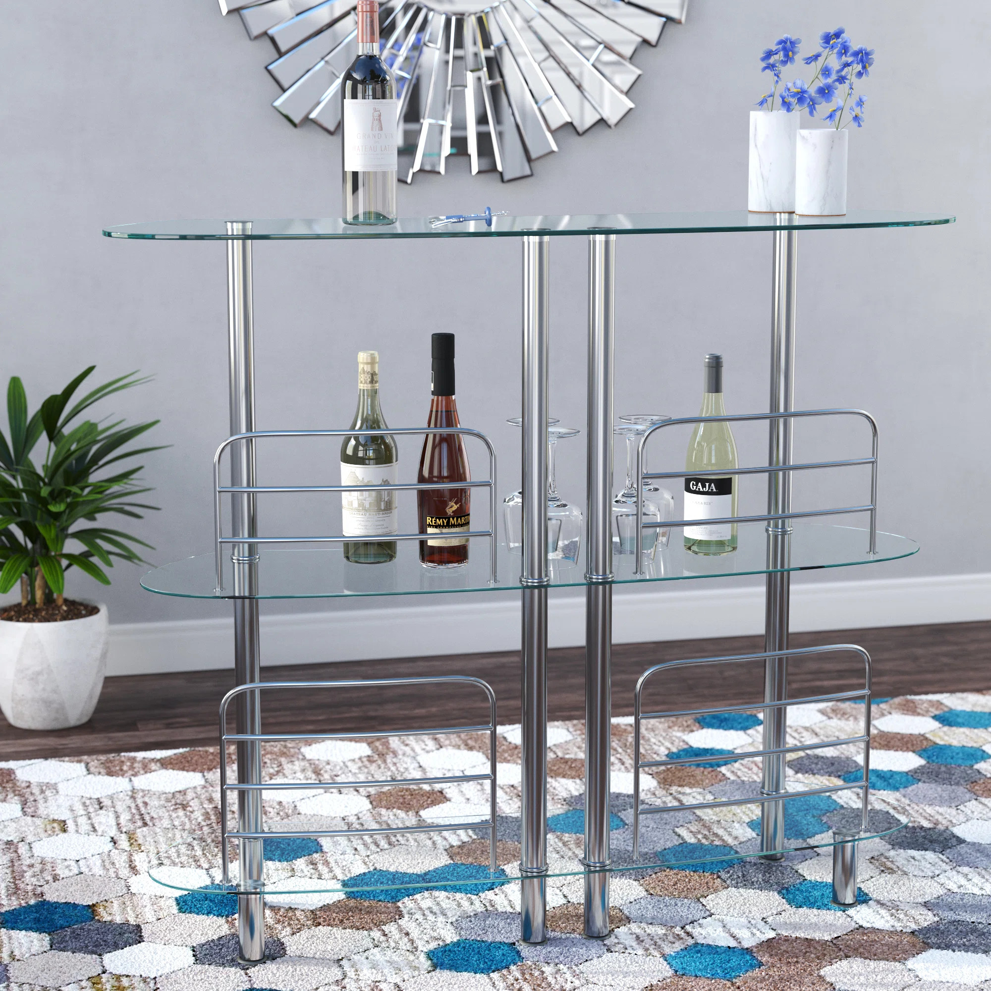 Ebern Designs Idris Bar with Wine Storage & Reviews | Wayfair | Wayfair North America