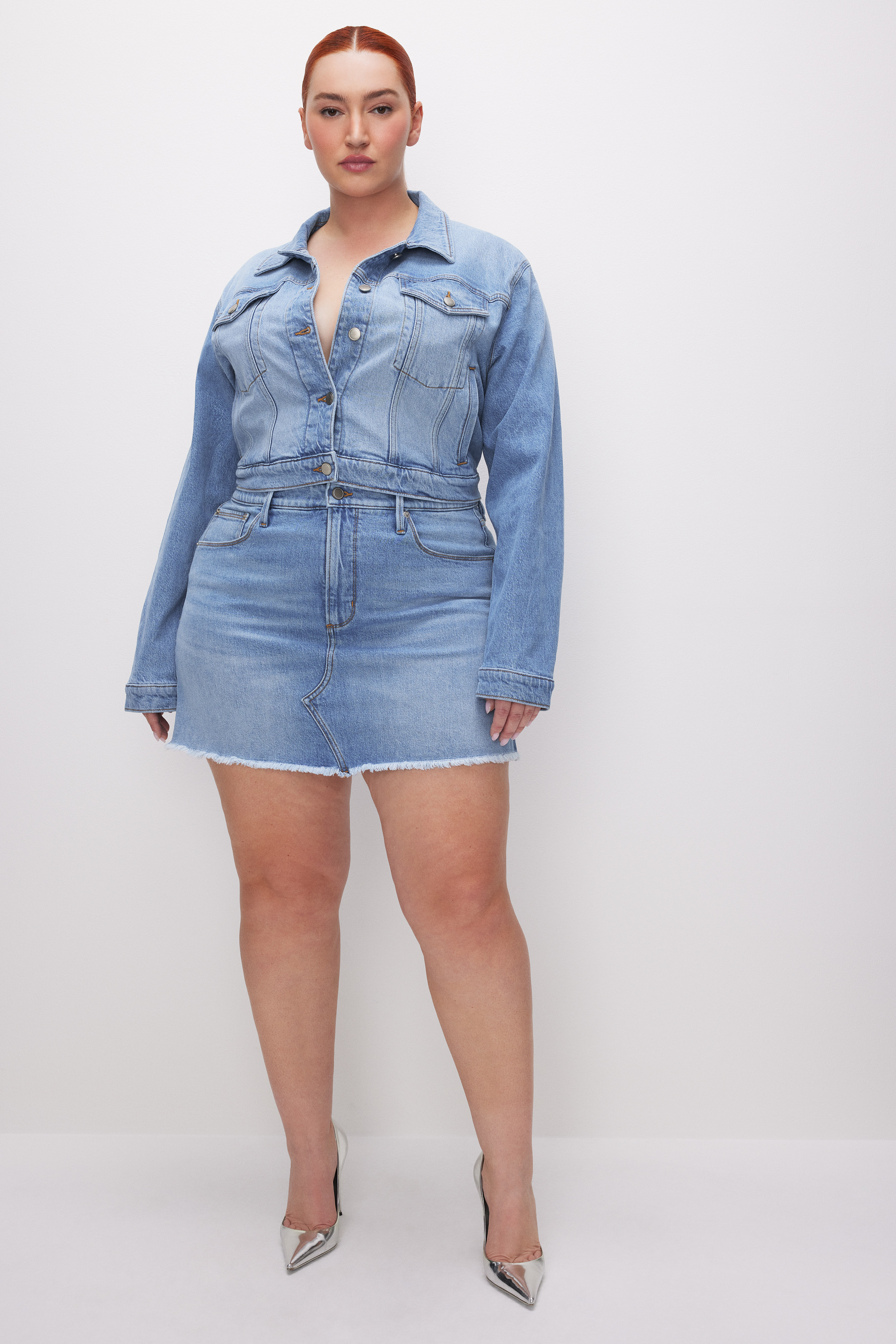 DENIM MINI SKIRT | Good American