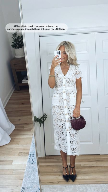 White lace dress (exact dress linked below, also linking some alternatives because it’s starting to sell out!)