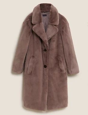 M&S Collection  Faux Fur Longline Coat  Product code: T494269 | Marks & Spencer (UK)
