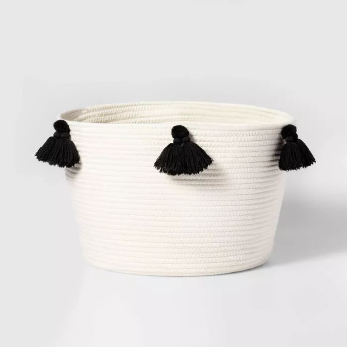 Coiled Rope Basket with Tassels - Pillowfort™ | Target