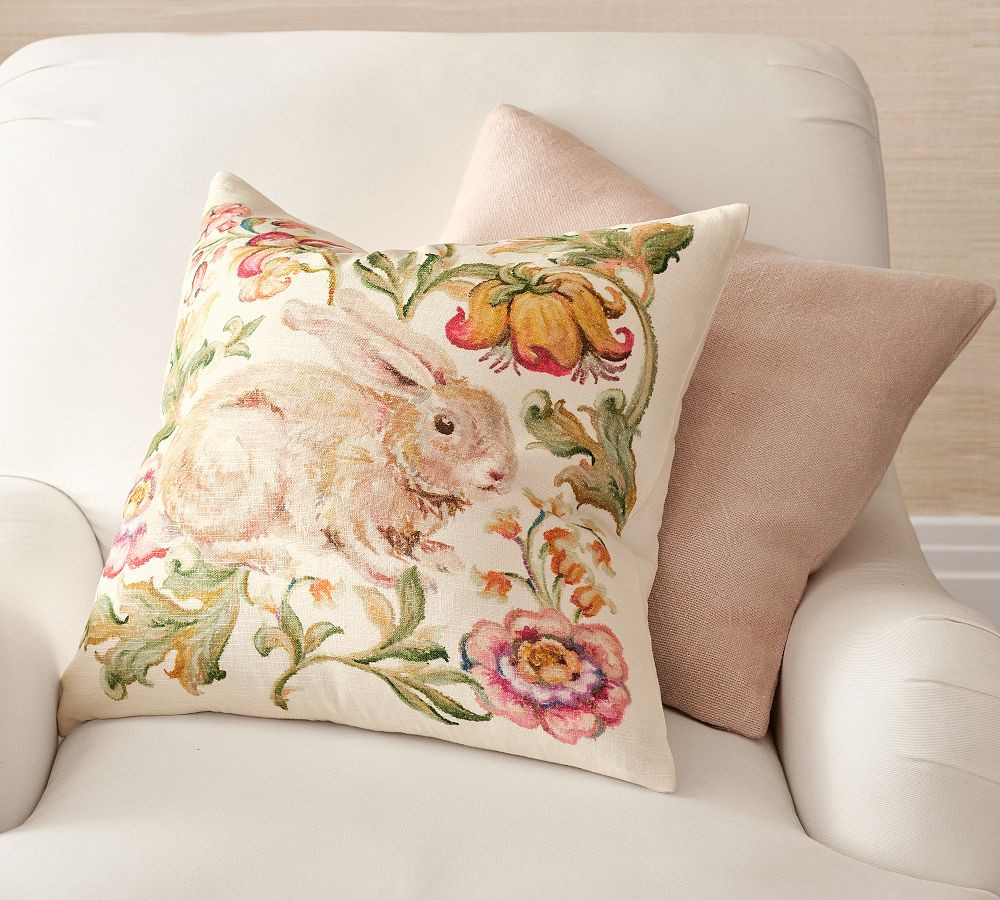 Bunny Printed Pillow | Pottery Barn (US)
