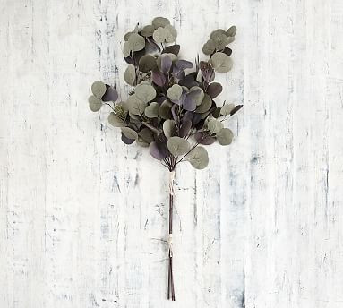 Faux Eucalyptus Branch Bundle, Purple/Green, One | Pottery Barn (US)