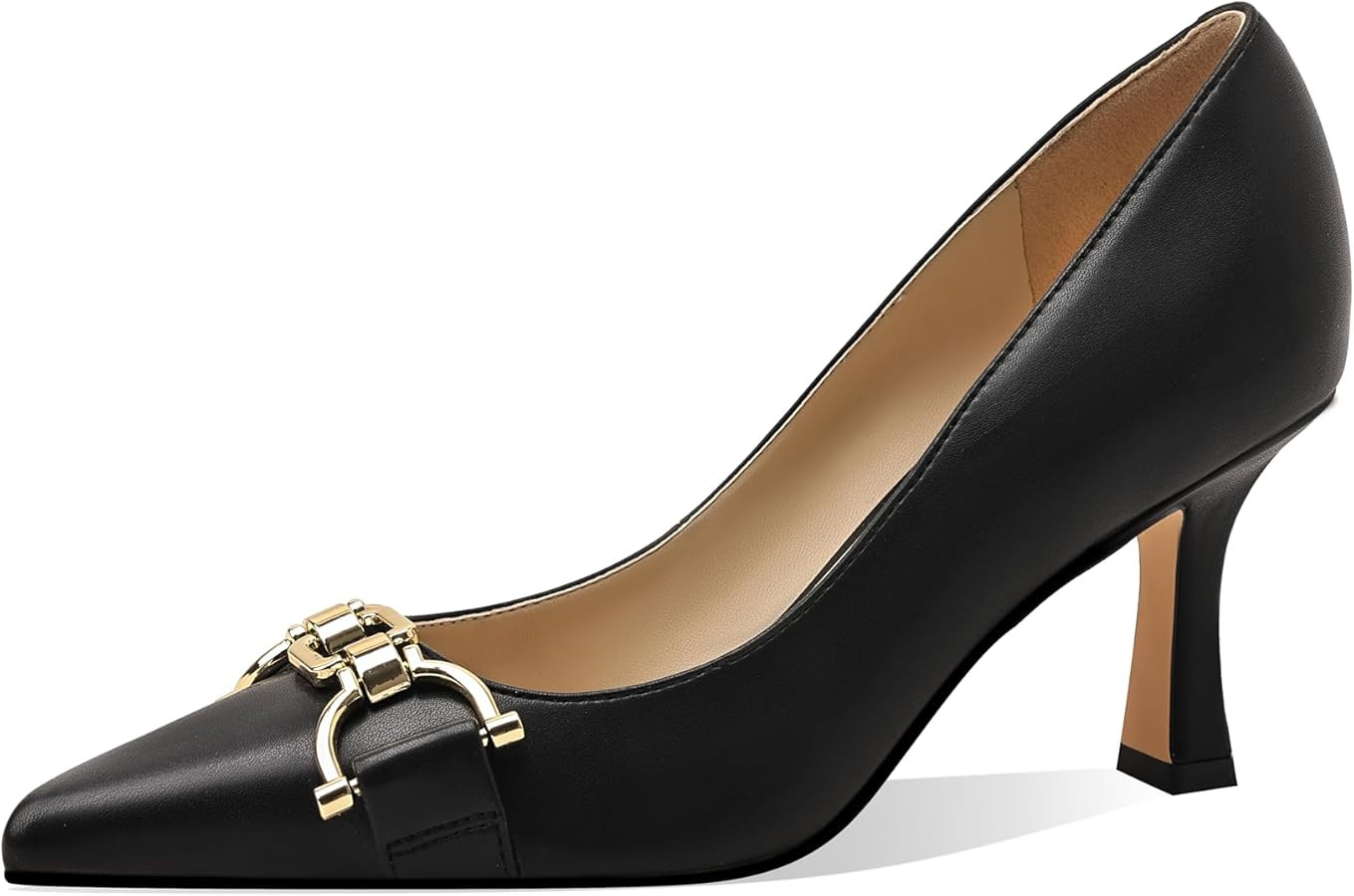 Women's Closed Toe High Heels Dress Pointed Toe Wedding Pump Shoes Prom Bridal Work Office Pumps ... | Amazon (US)