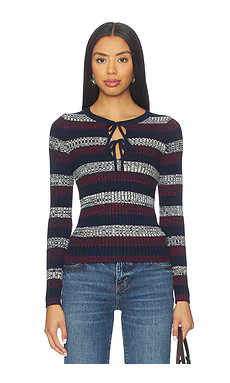 HEARTLOOM Clarice Sweater in Indigo from Revolve.com | Revolve Clothing (Global)