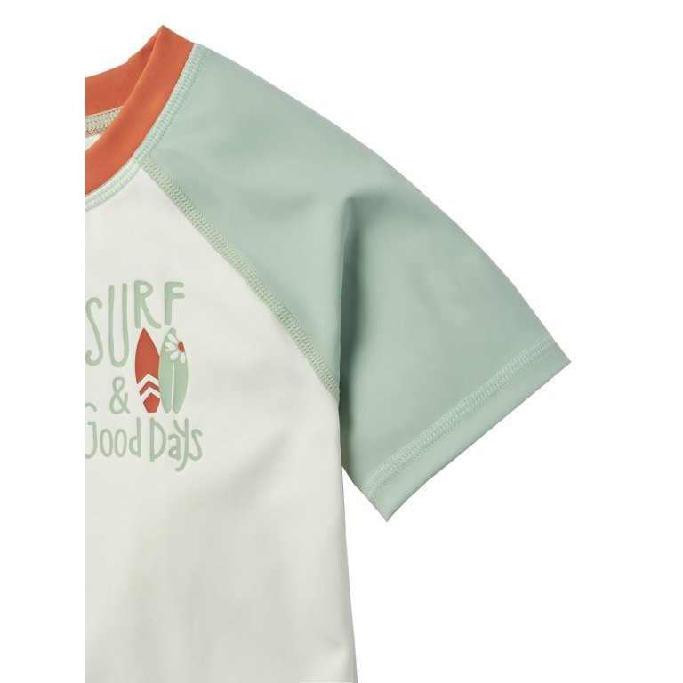 Modern Moments by Gerber Baby and Toddler Boys Short Sleeve Rash Guard and Swim Trunks Set with U... | Walmart (US)