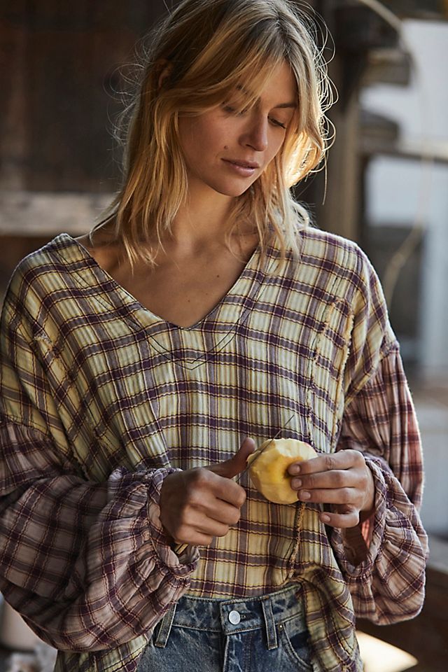 Solstice Plaid Blouse | Free People (Global - UK&FR Excluded)