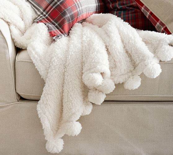 Cozy Pom Pom Throw | Pottery Barn (US)